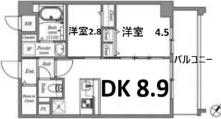 ファーストフィオーレ東灘【9階】の間取り