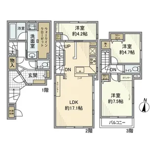 兵庫県神戸市灘区楠丘町1丁目【一戸建】の間取り