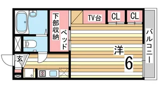 レオパレスライトハウス上田【2階】の間取り