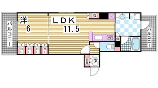 リーガル神戸三宮山手【4階】の間取り