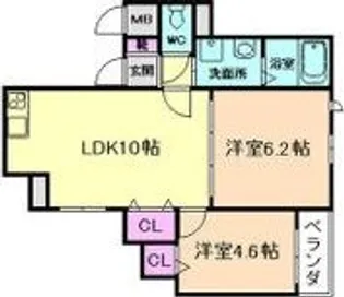 F asecia Phix【2階】の間取り