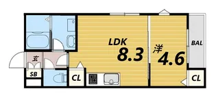 (仮称)La-Crea浜C棟【1階】の間取り