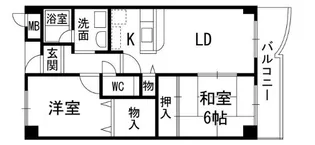 レシオ西園田【3階】の間取り