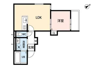 (仮称)尼崎東園田新築【3階】の間取り