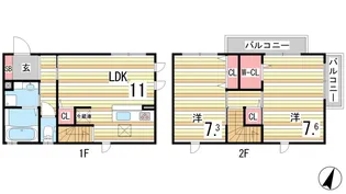 摂州打出住【1階】の間取り