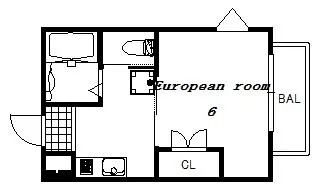 福来西宮北口【1階】の間取り