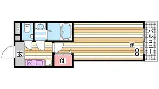 神戸山手アパートメント【2階】の間取り