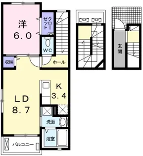 グランフローラ【3階】の間取り