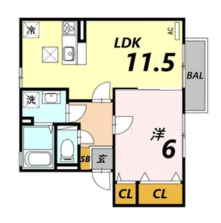 シャローム【2階】の間取り