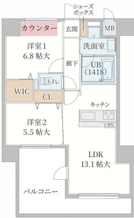 ティマー・レジデンシィ塚口【3階】の間取り