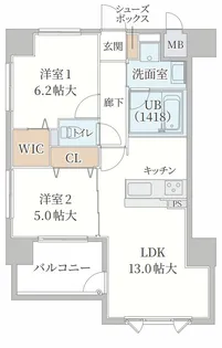 ティマー・レジデンシィ塚口【8階】の間取り