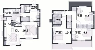 兵庫県芦屋市涼風町【一戸建】の間取り