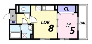 ズュートヴィント【3階】の間取り