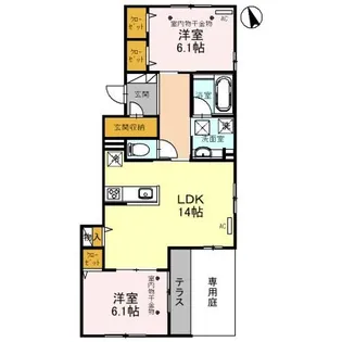 甲子園廣和レジデンス【1階】の間取り