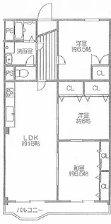 コボリマンション夙川老松台A棟【3階】の間取り