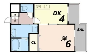サウスサイド武庫之荘【4階】の間取り