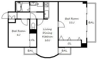 プラザインペリアル【4階】の間取り