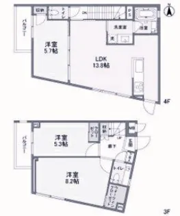 RA-ASHIYA【3階】の間取り
