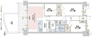 ライオンズ甲陽園グラングレイド【3階】の間取り