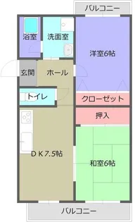 エクレール塚口【3階】の間取り