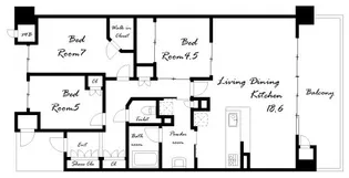 ジオ芦屋楠町【5階】の間取り