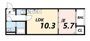 COSMIC SQUARE【2階】の間取り