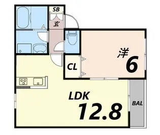 ル・シエール崇徳院【1階】の間取り