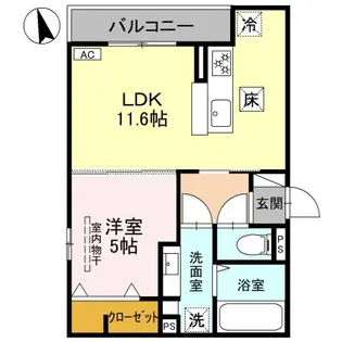 グリューネ塚口本町【1階】の間取り