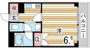 イースト神戸本山【4階】の間取り