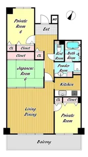 3LDKの間取り画像