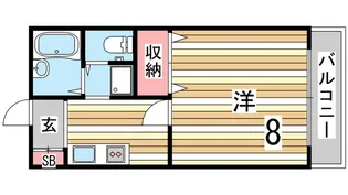サンハイツ岡本【2階】の間取り