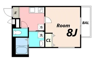 フジパレス尼崎園田?番館【3階】の間取り