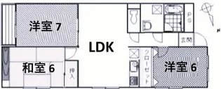 ブリージェ朝日ヶ丘【1階】の間取り