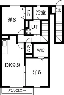 ブルースカイハイツ【2階】の間取り