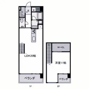 夙川FLAT【1階】の間取り