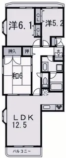芦屋東パークハイツ【5階】の間取り