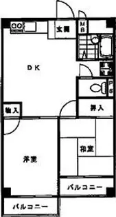 オーティーハイツ広田【4階】の間取り