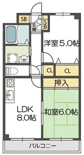 ピンリーブルII【1階】の間取り