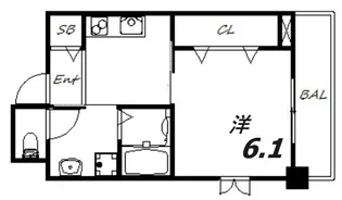 アベニューKOBE山本通り【2階】の間取り