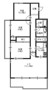 レジェンダリー小松【7階】の間取り