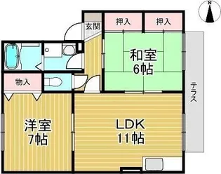 グレース能登【1階】の間取り