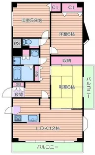 バッハレジデンス西宮上ヶ原【2階】の間取り