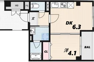 プリエール阪神尼崎【10階】の間取り