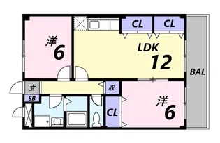 フリーダム常吉【1階】の間取り