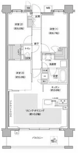 パークシュロス芦屋【4階】の間取り