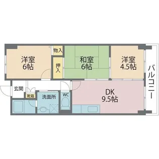 パティオベル【1階】の間取り