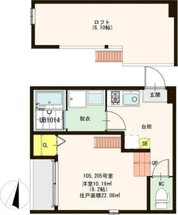 The M 宝塚【1階】の間取り