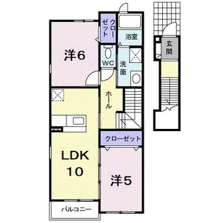 サンハイツ北六甲壱番館【2階】の間取り