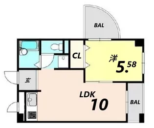 メゾンドゥフレール【4階】の間取り