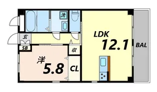 ラフィーネ【1階】の間取り